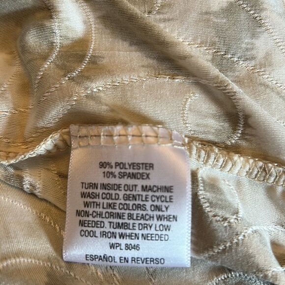 JM Collection brown tan white patterned long sleeve top Size XL - Picture 9 of 9